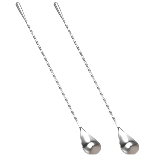 Muaoush 12-Inch Cocktail Mixing Spoons, 2-Pack