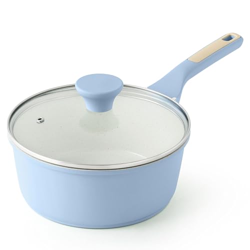 SENSARTE Nonstick Saucepan with Lid for Everyday Cooking