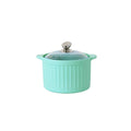 Colorful Large Soup Pot with Glass Lid & Steamer Insert