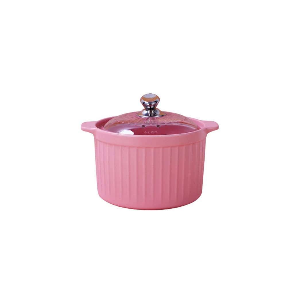 Colorful Large Soup Pot with Glass Lid & Steamer Insert