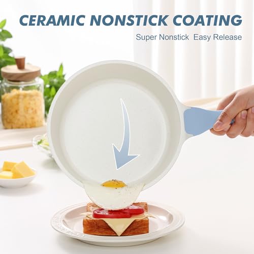 SENSARTE Nonstick Saucepan with Lid for Everyday Cooking
