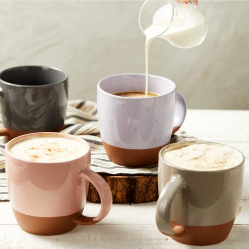 18 oz Ceramic Coffee Mugs with Handles, Set of 6