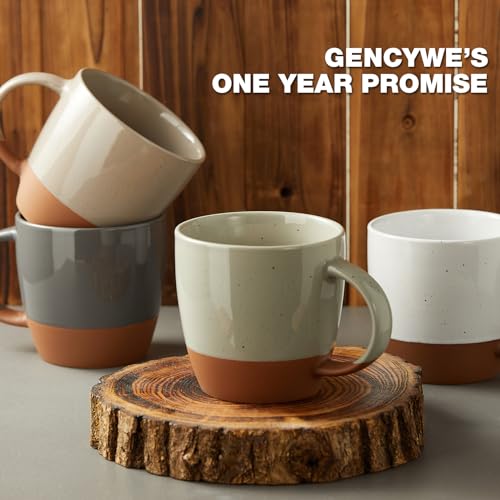 18 oz Ceramic Coffee Mugs with Handles, Set of 6