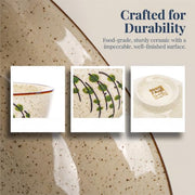 Nagpew 4.5-Inch Retro Japanese Ceramic Rice Bowls, 6-Pack