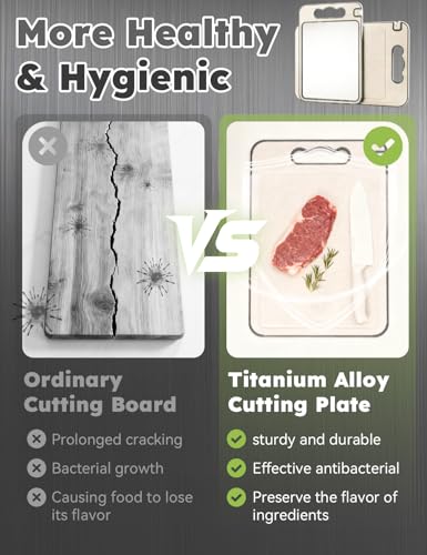TIBO Titanium Cutting Board with Built-In Knife Sharpener