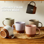 18 oz Ceramic Coffee Mugs with Handles, Set of 6