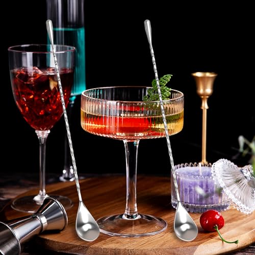 Muaoush 12-Inch Cocktail Mixing Spoons, 2-Pack
