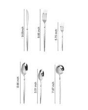 Ballet Hammered 304 Stainless Steel Flatware Set
