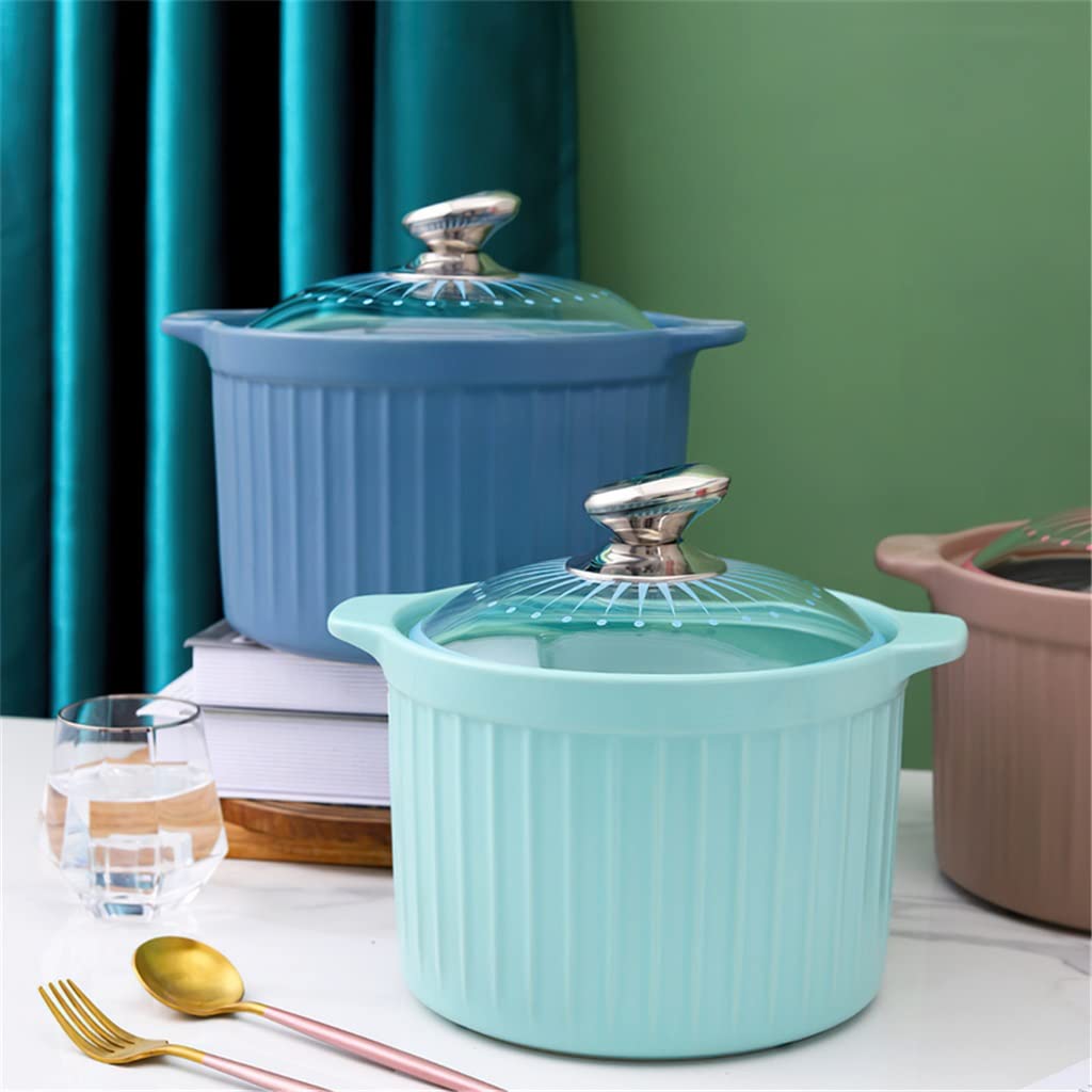 Colorful Large Soup Pot with Glass Lid & Steamer Insert
