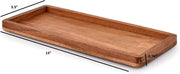 NIRMAN Acacia Wood Rectangular Serving Platters, Set of 3