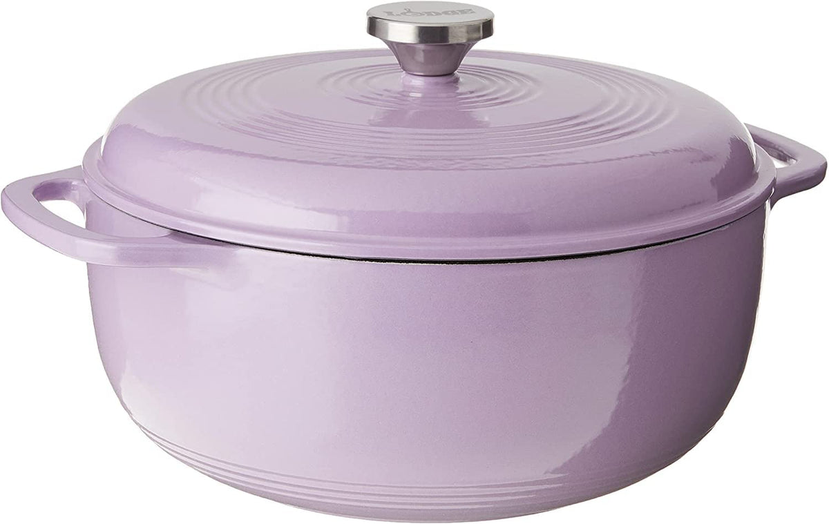 Lodge 7.5-Quart Enameled Cast Iron Dutch Oven with Lid