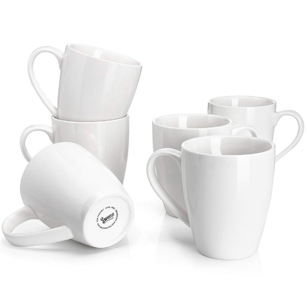 Sweese 16 oz Porcelain Coffee Mugs for Latte & Tea