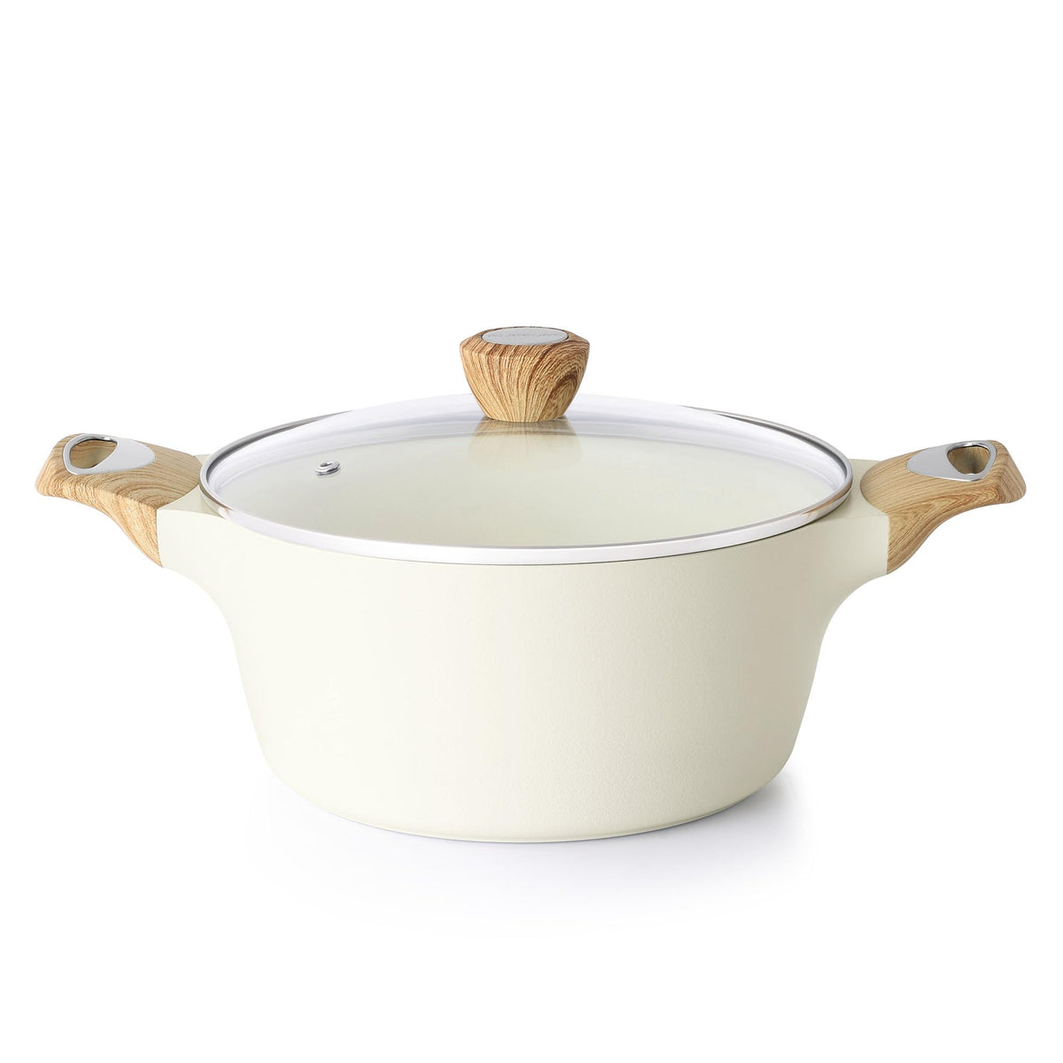 SENSARTE Ceramic Nonstick Stock Pot with Lid for Induction
