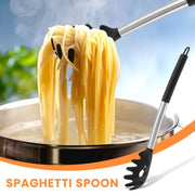 3-Piece Spaghetti Spoon, Pasta Fork & Tongs Set