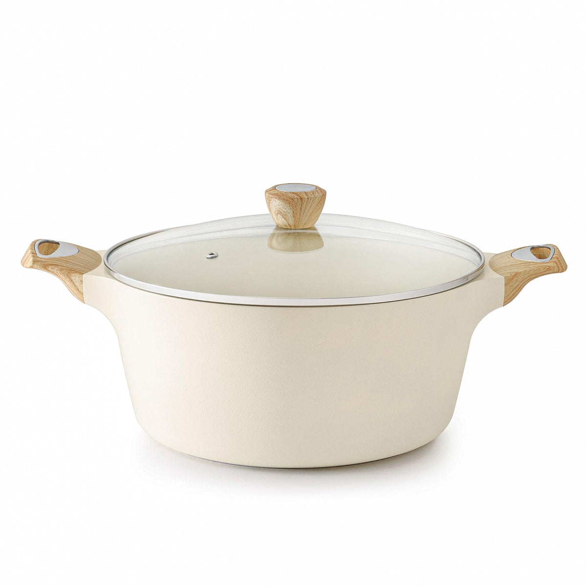 SENSARTE Ceramic Nonstick Stock Pot with Lid for Induction