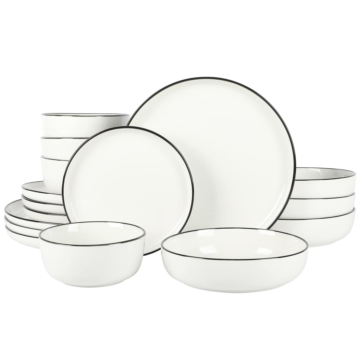Gibson Home 16-Piece Stackable Dinnerware Set for 4