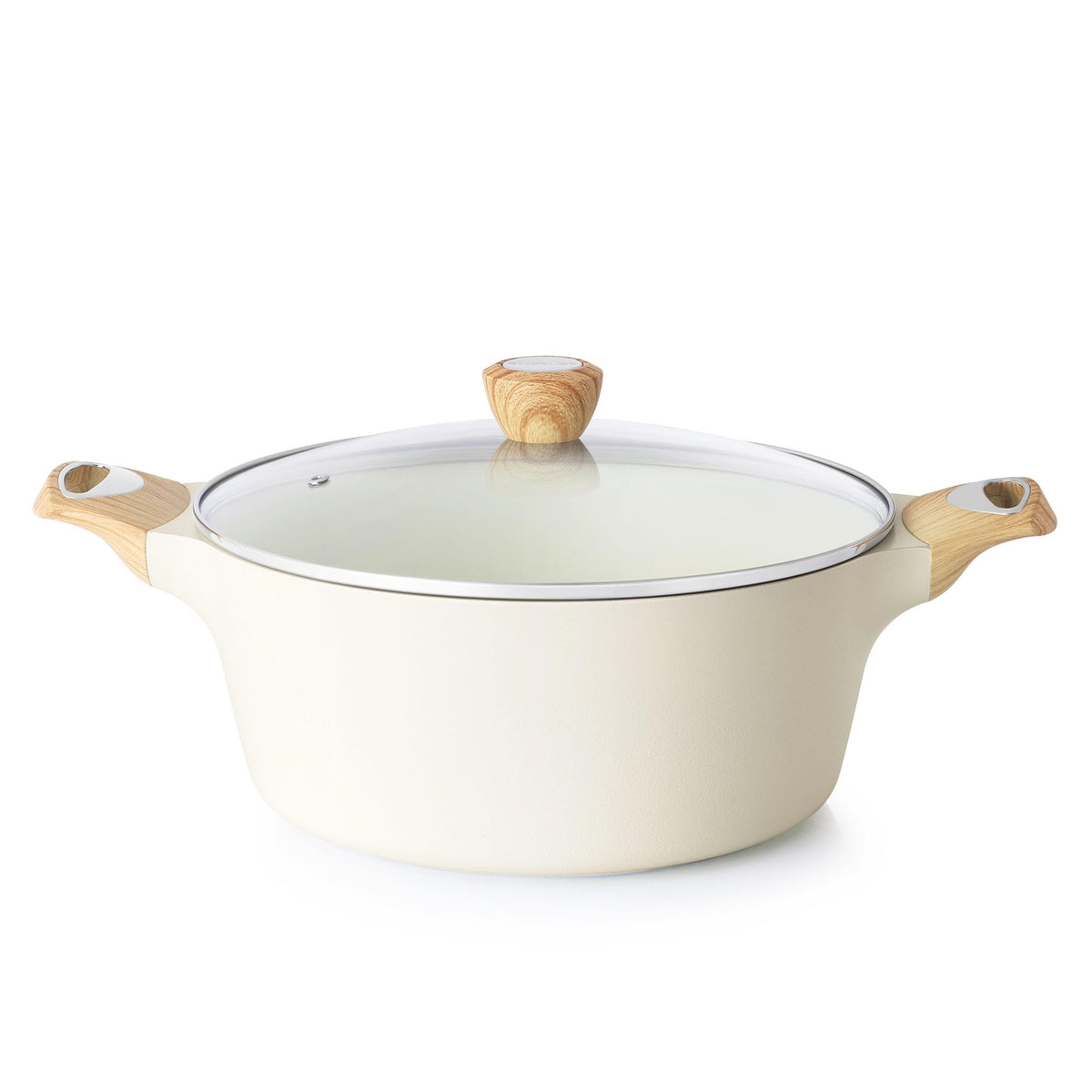 SENSARTE Ceramic Nonstick Stock Pot with Lid for Induction