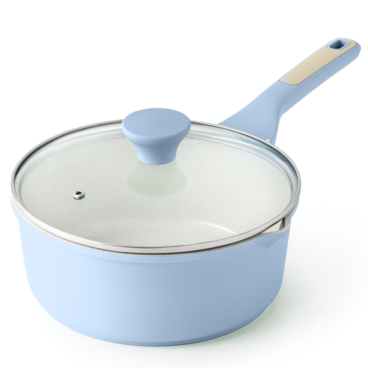 SENSARTE Nonstick Saucepan with Lid for Everyday Cooking