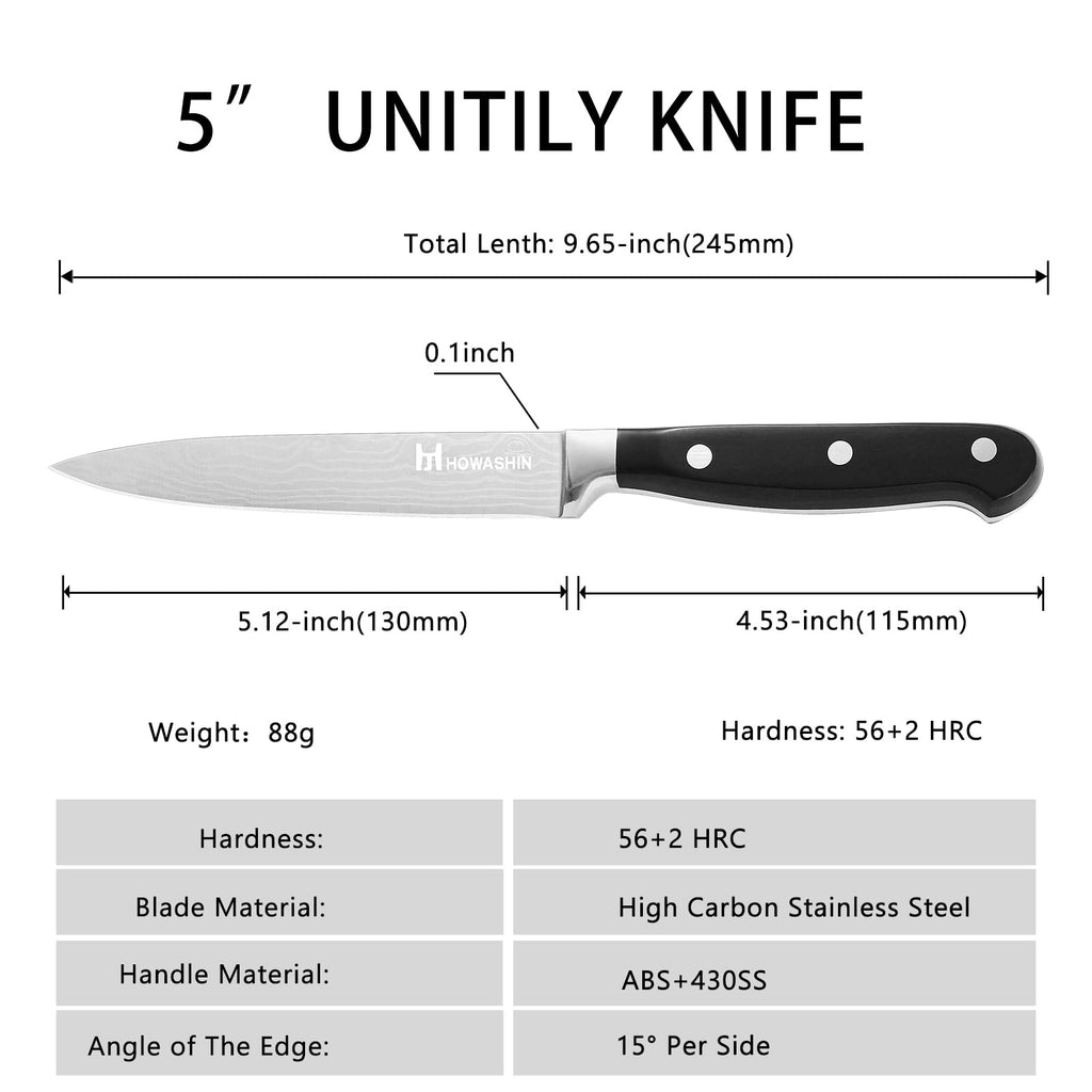 Howashin Professional Kitchen Knife Set for Everyday Prep