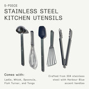 Made In Stainless Steel Kitchen Utensil Set, 5-Piece