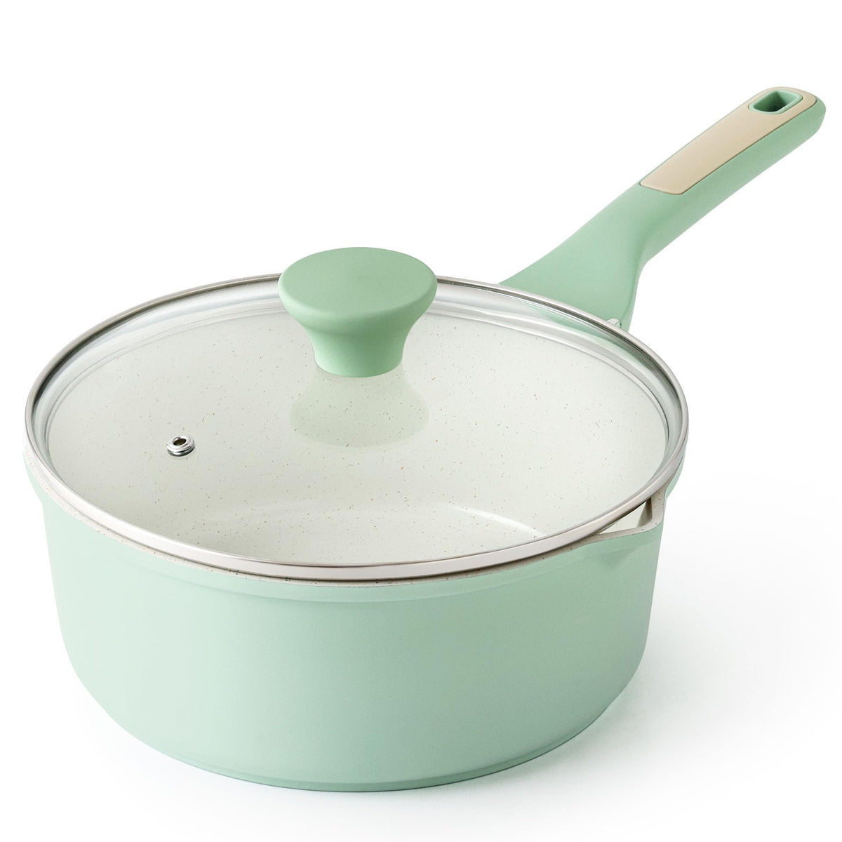 SENSARTE Nonstick Saucepan with Lid for Everyday Cooking