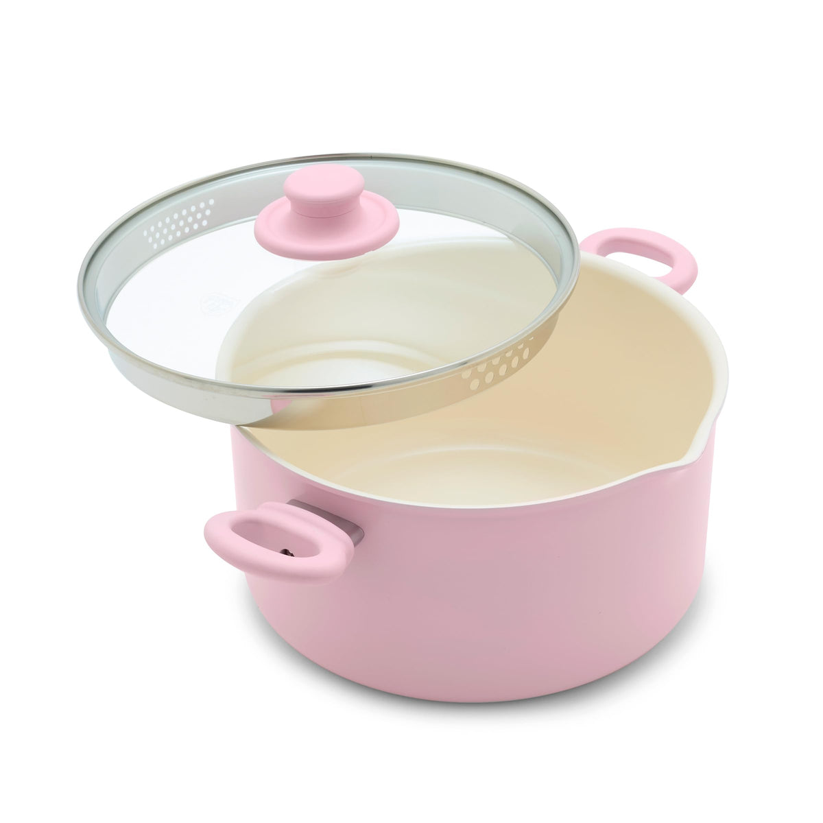 GreenLife 6-Qt Ceramic Nonstick Stockpot with Straining Lid