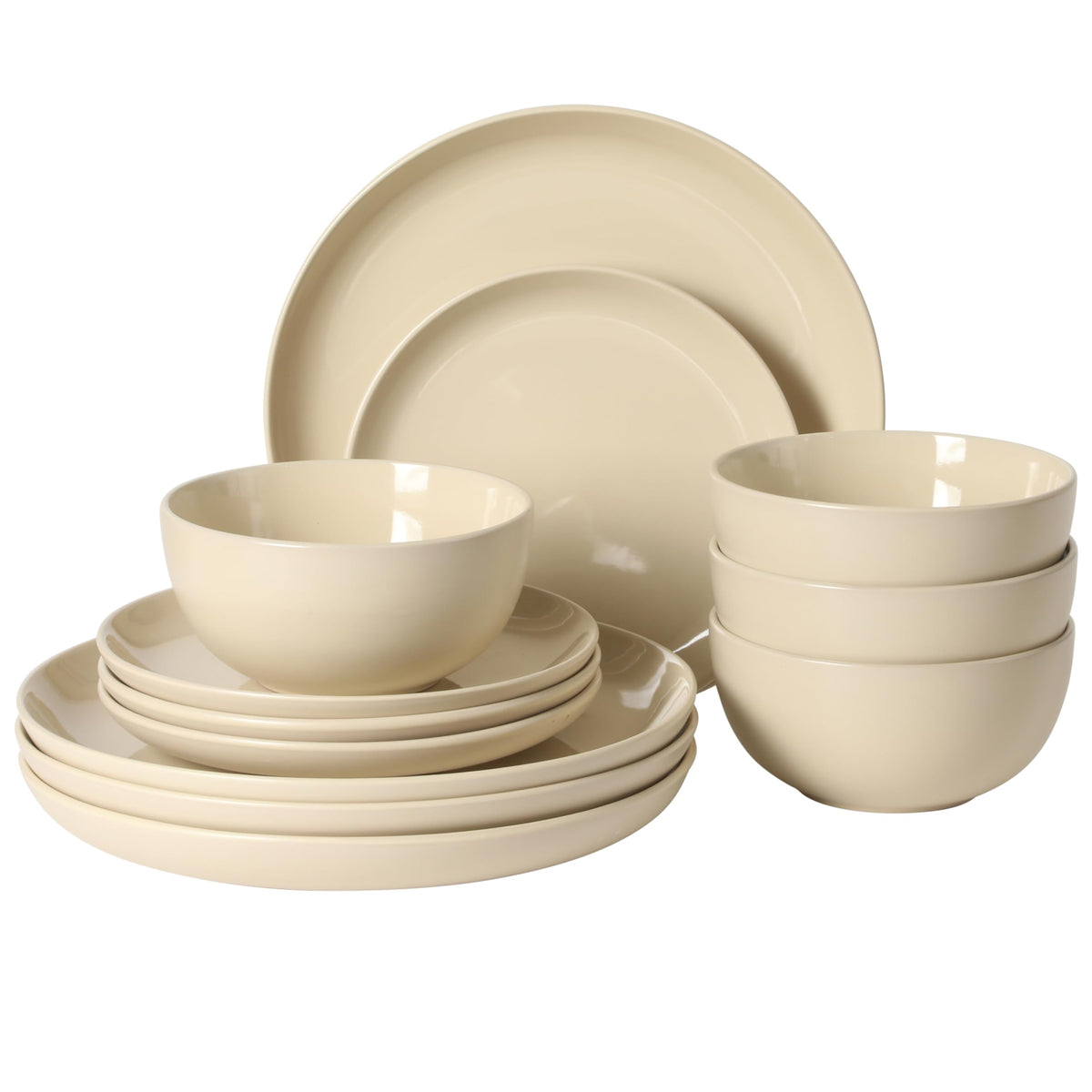 Gibson Home 12-Piece Plates & Bowls Dinnerware Set for 4