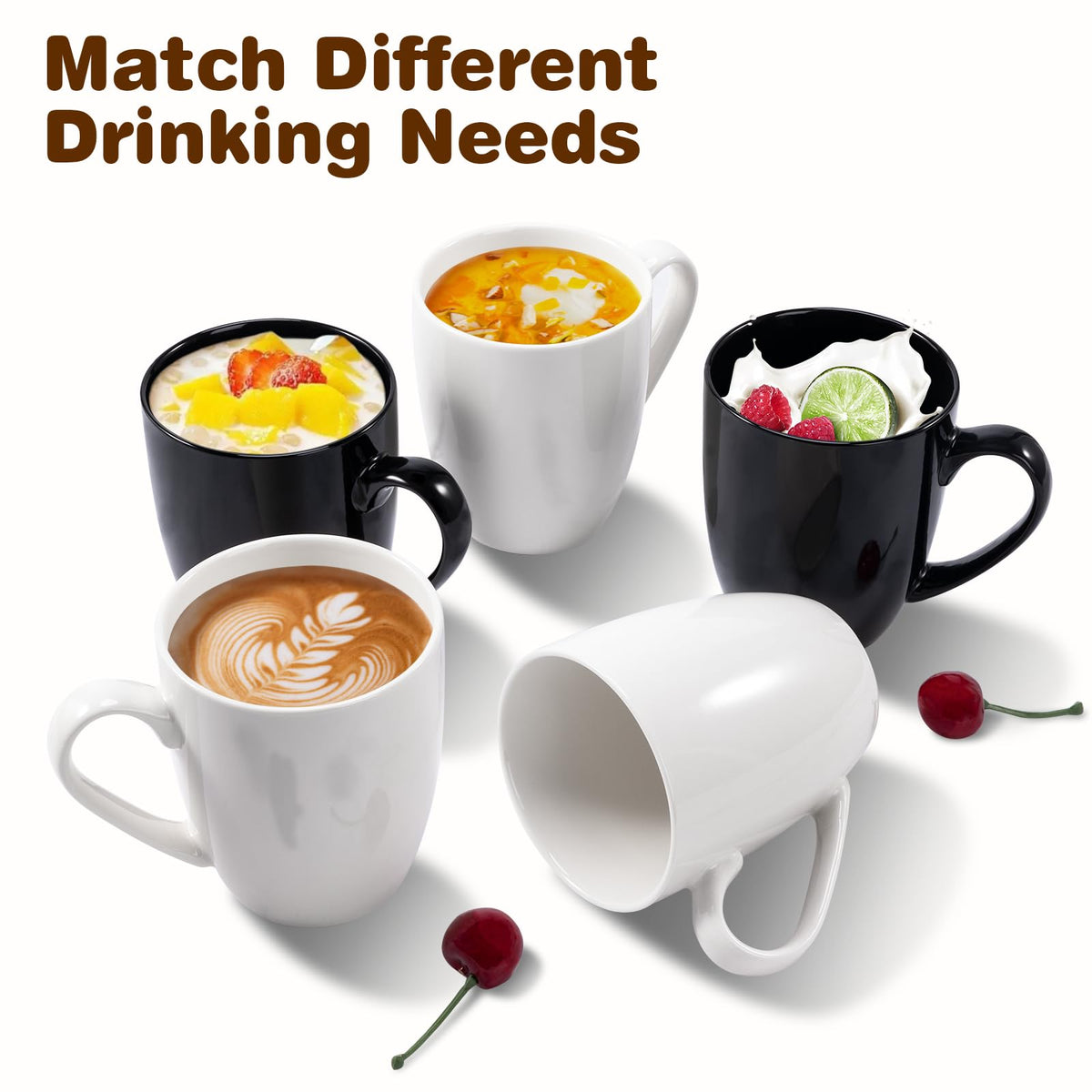Urbanstrive 16 oz Large White Ceramic Coffee Mug