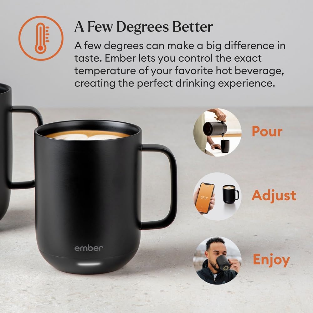 Ember Smart Mug 2 App-Controlled Heated Coffee Mug