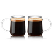ZMZKKLL Clear Glass Coffee Mugs for Hot & Cold Drinks
