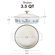 CAROTE Enameled Cast Iron Dutch Oven with Lid, Oven Safe