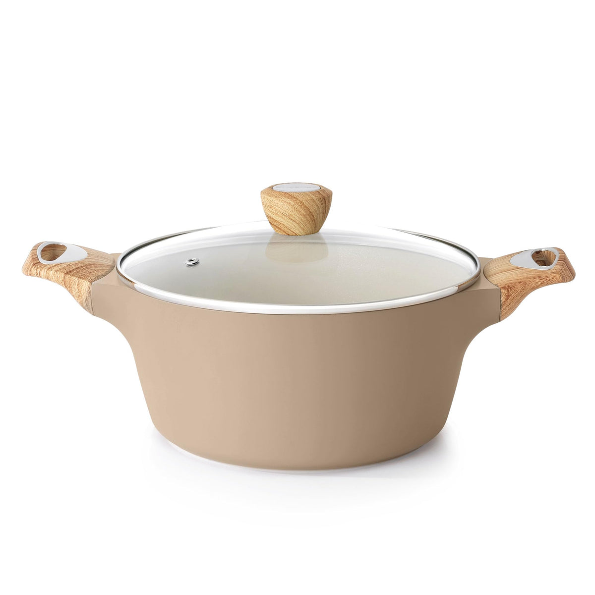 SENSARTE Ceramic Nonstick Stock Pot with Lid for Induction