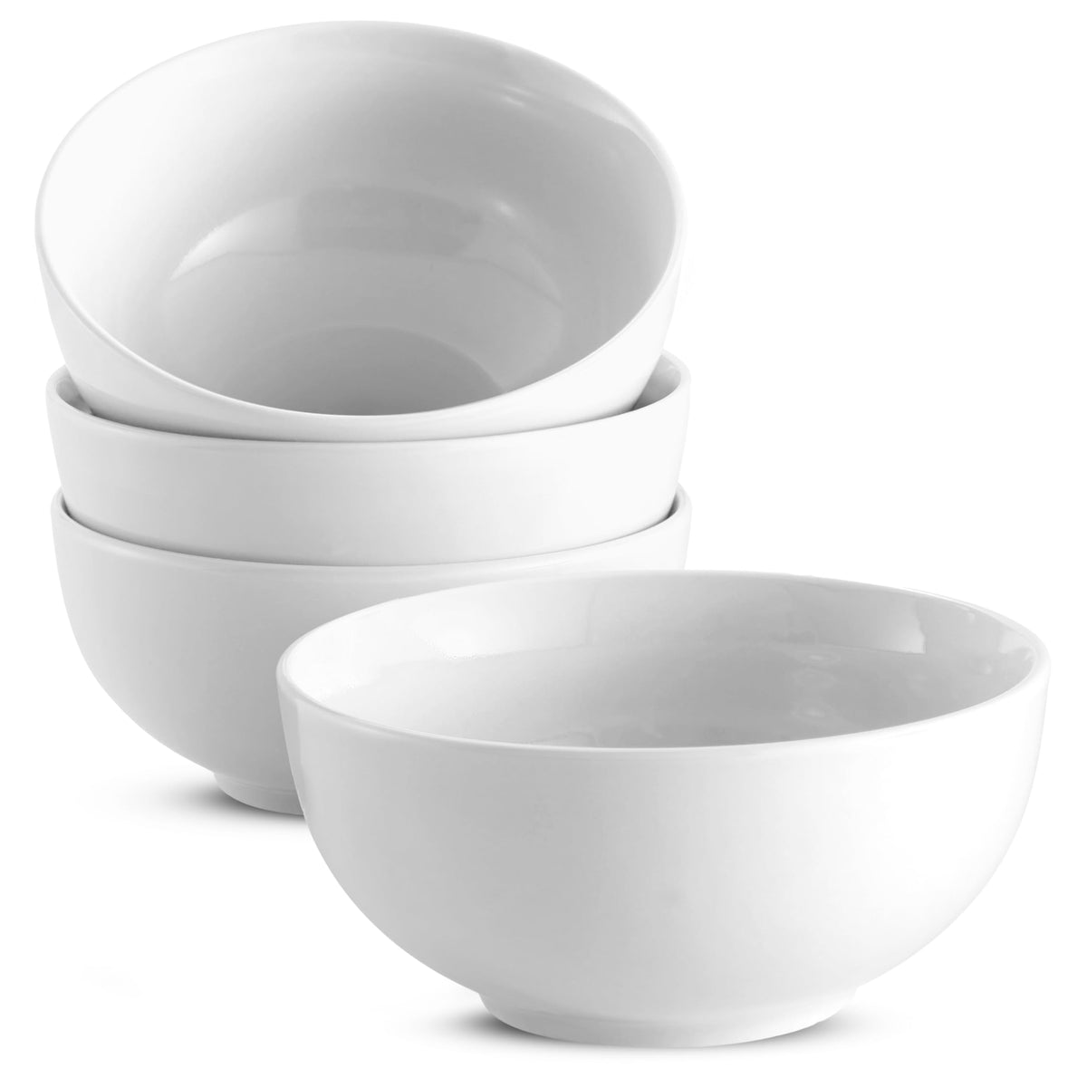 KooK Deep Porcelain Soup & Cereal Bowls for Everyday Dining