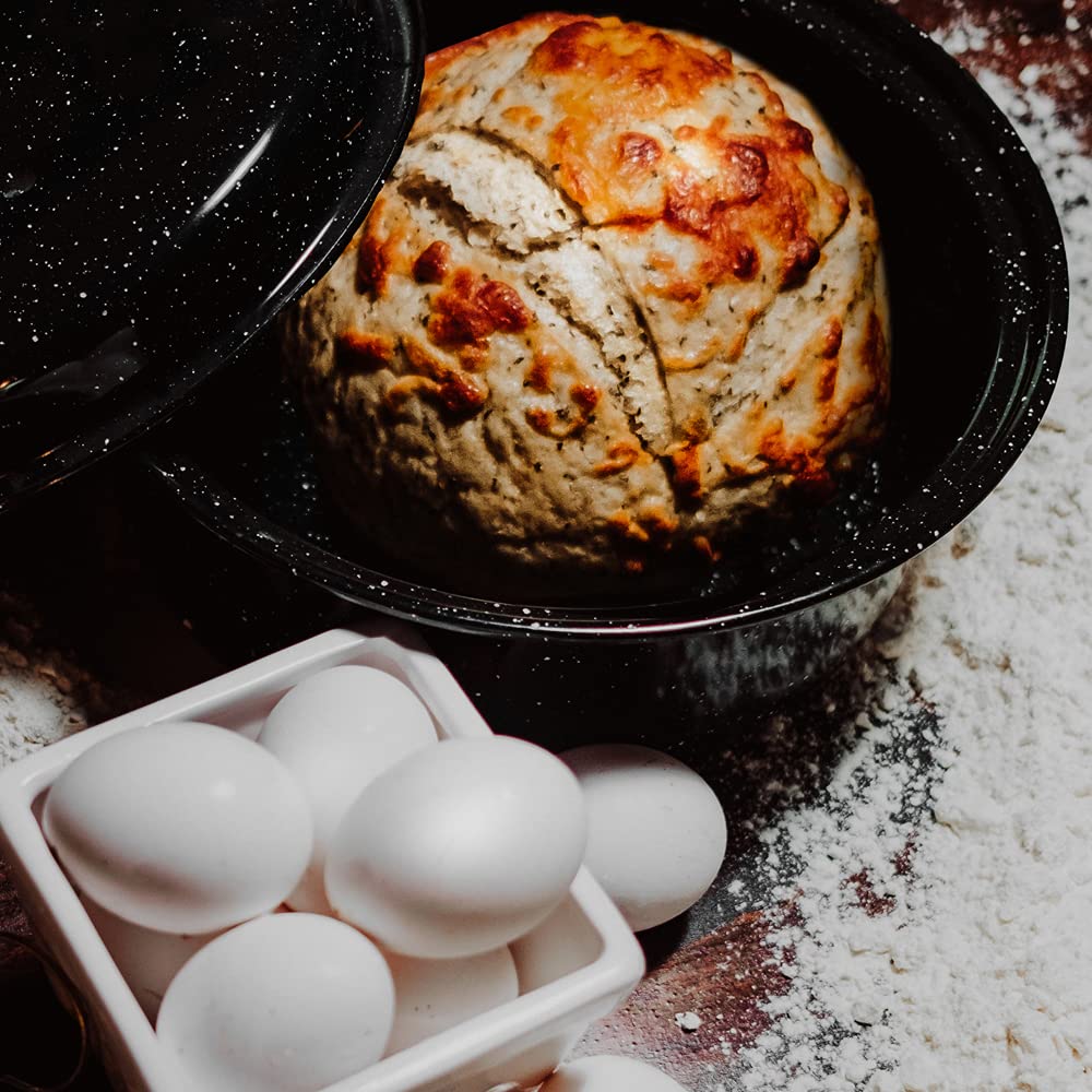 Granite Ware 18-Inch Oval Enamel Roaster with Lid & Rack