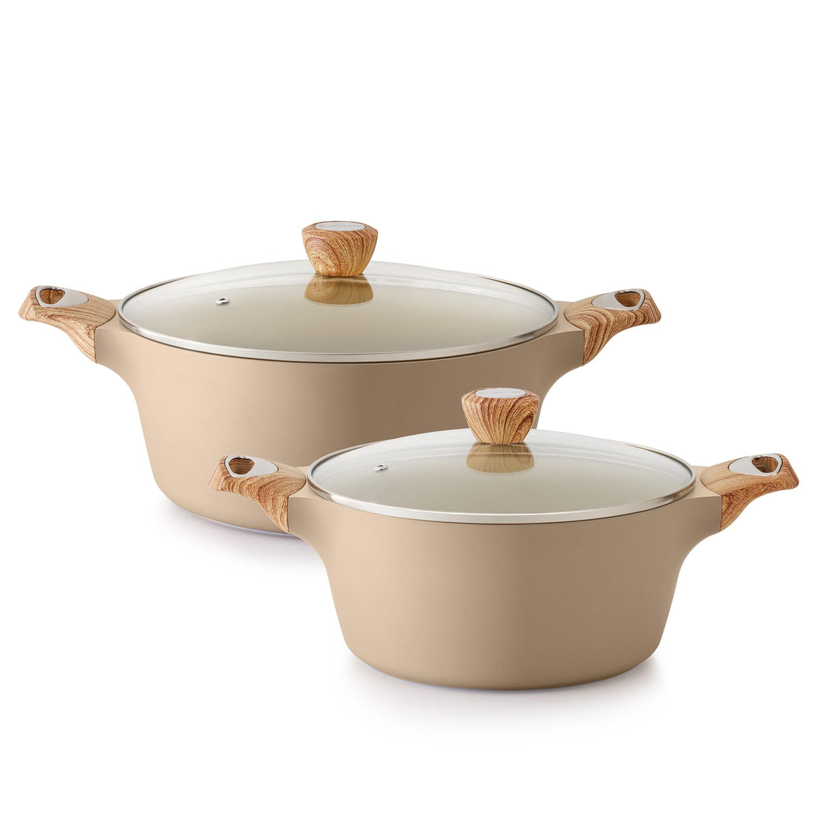 SENSARTE Ceramic Nonstick Stock Pot with Lid for Induction