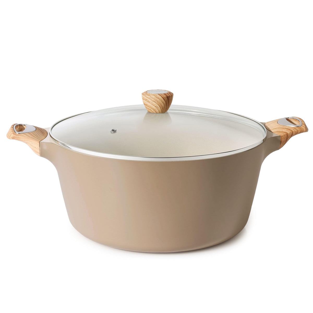 SENSARTE Ceramic Nonstick Stock Pot with Lid for Induction