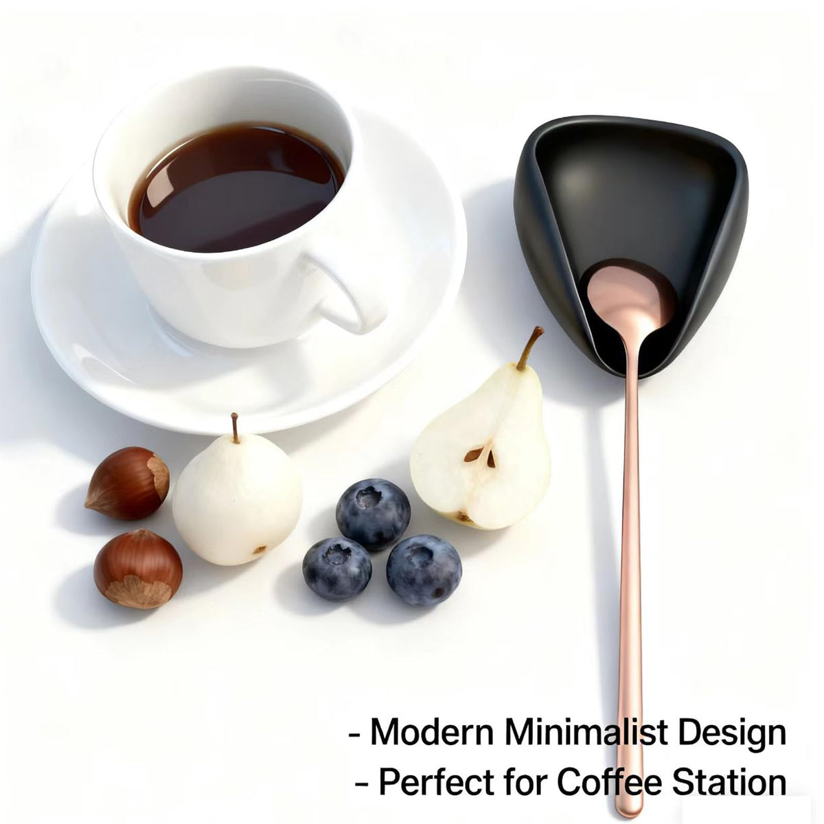 Ceramic Coffee Dosing Cup, Sprayer & Mini Spoon Rest Set