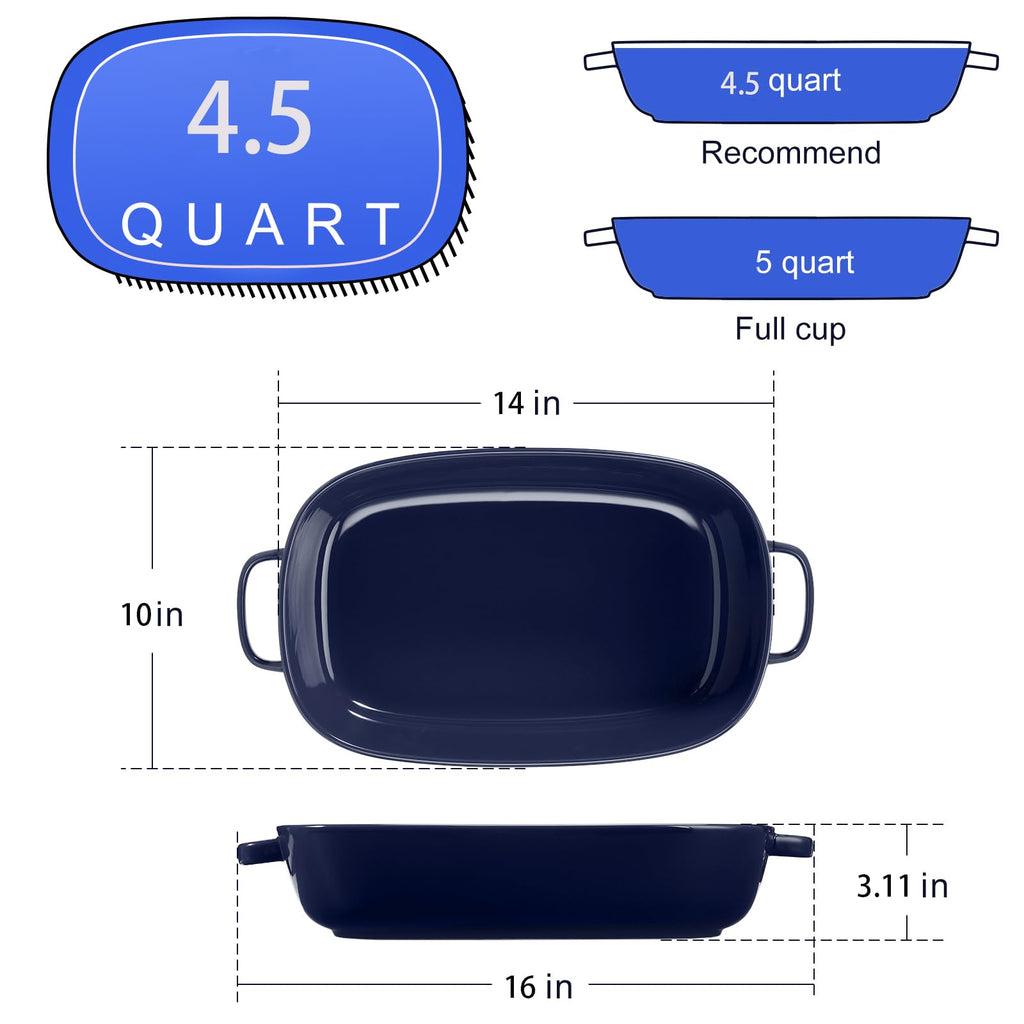 6-Quart Ceramic Rectangular Baking Dish, 16 x 11-Inch