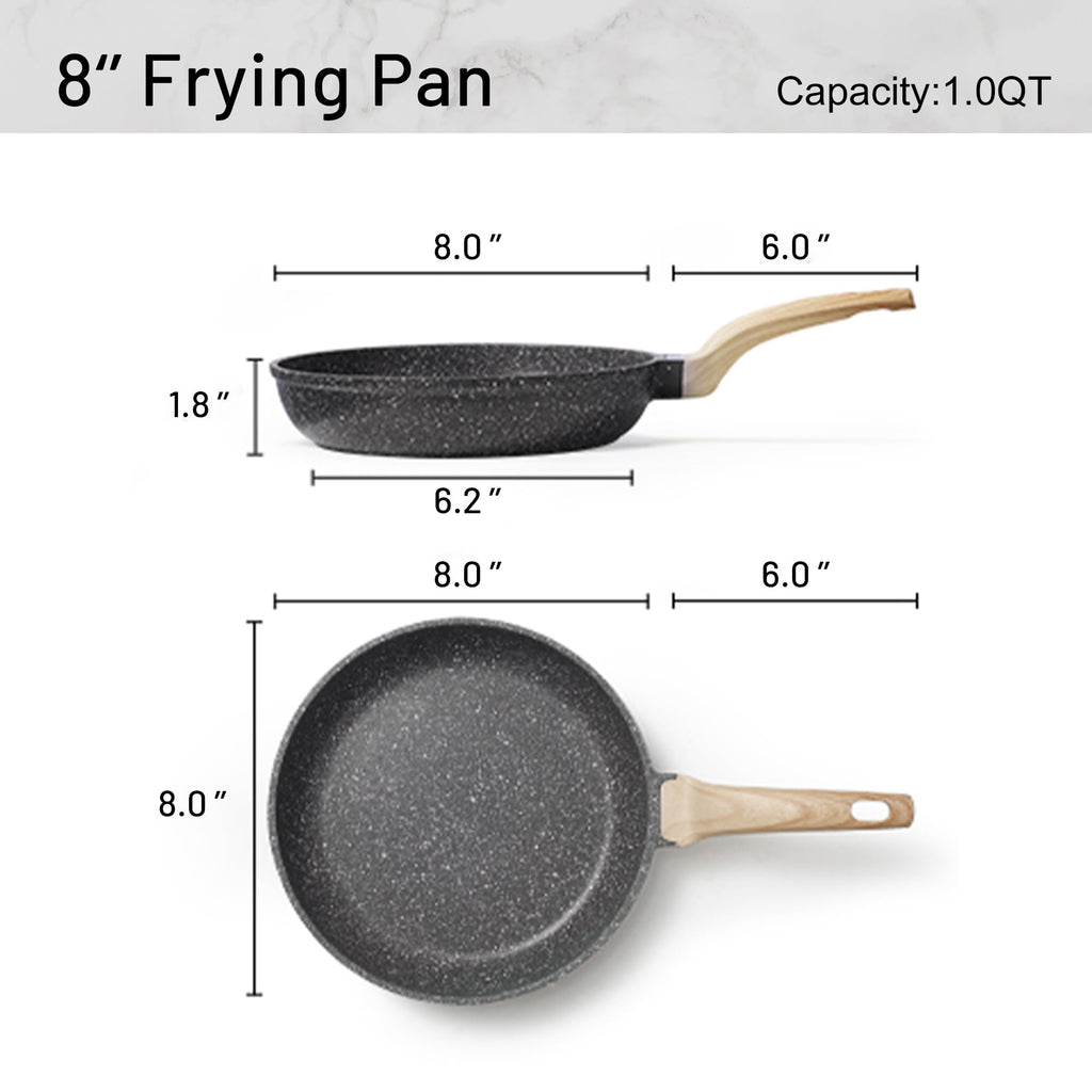 CAROTE Nonstick Granite Frying Pan for Induction Cooking