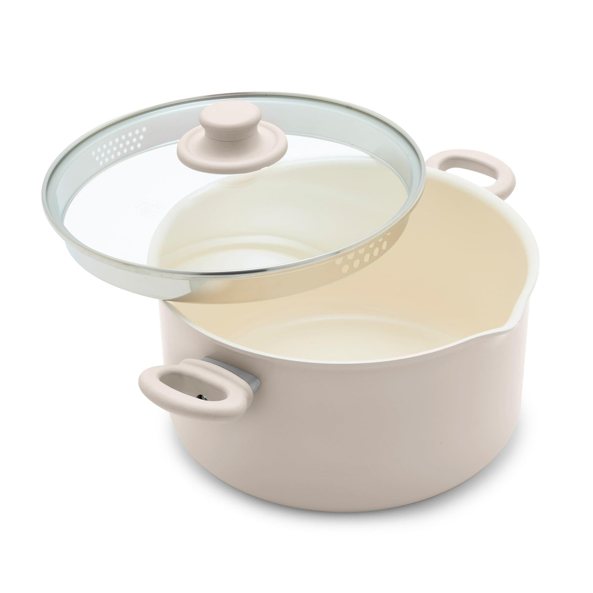 GreenLife 6-Qt Ceramic Nonstick Stockpot with Straining Lid