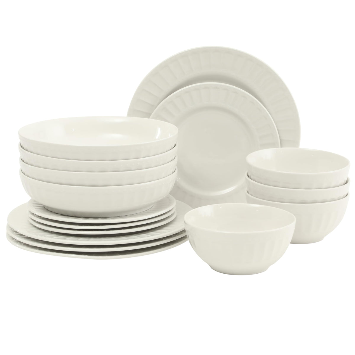 Gibson Home 16-Piece Stackable Dinnerware Set for 4