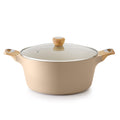 SENSARTE Ceramic Nonstick Stock Pot with Lid for Induction