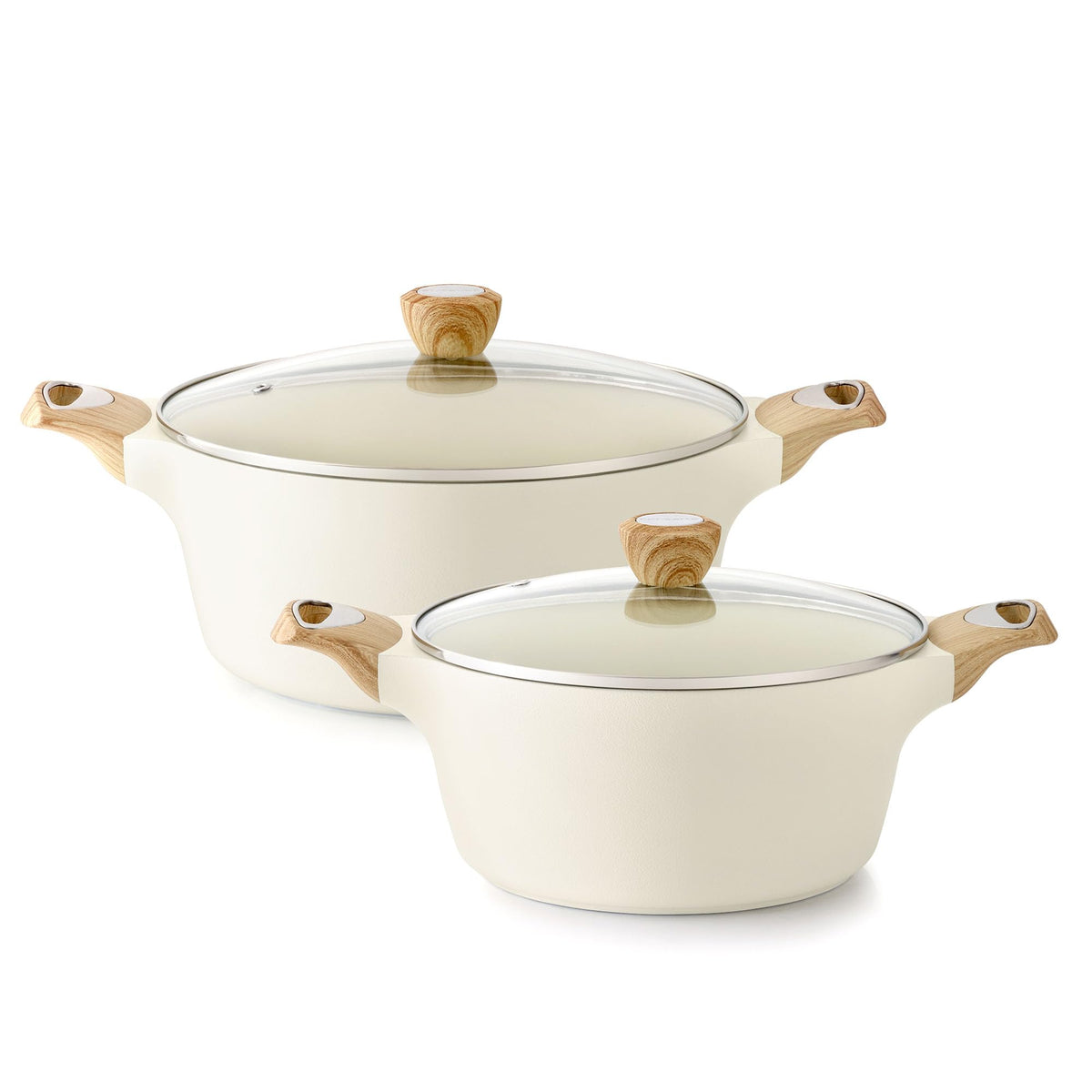 SENSARTE Ceramic Nonstick Stock Pot with Lid for Induction