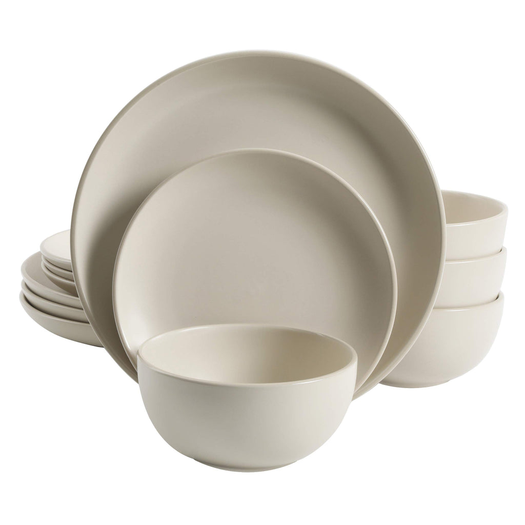 Gibson Home 12-Piece Plates & Bowls Dinnerware Set for 4