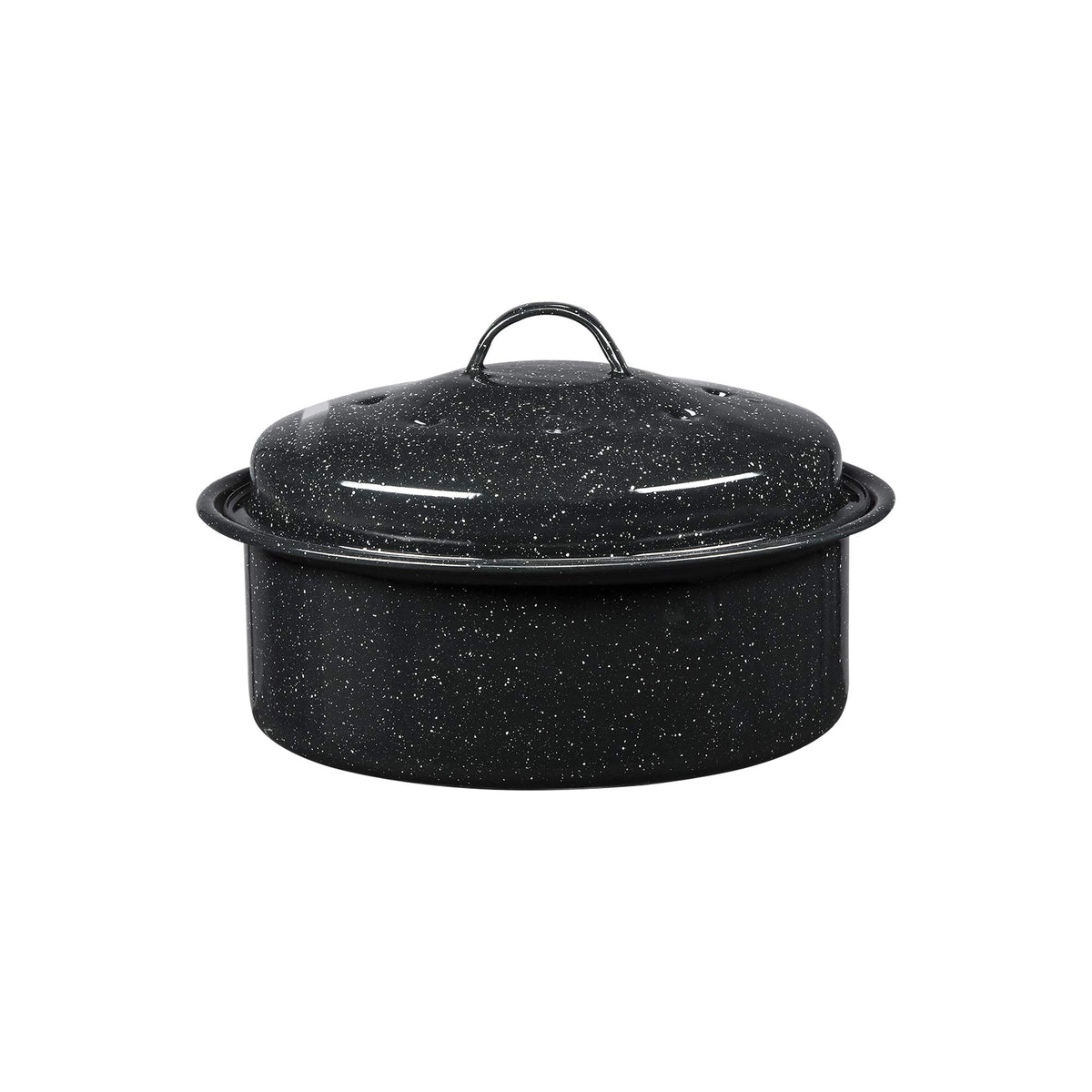 Granite Ware 18-Inch Oval Enamel Roaster with Lid & Rack