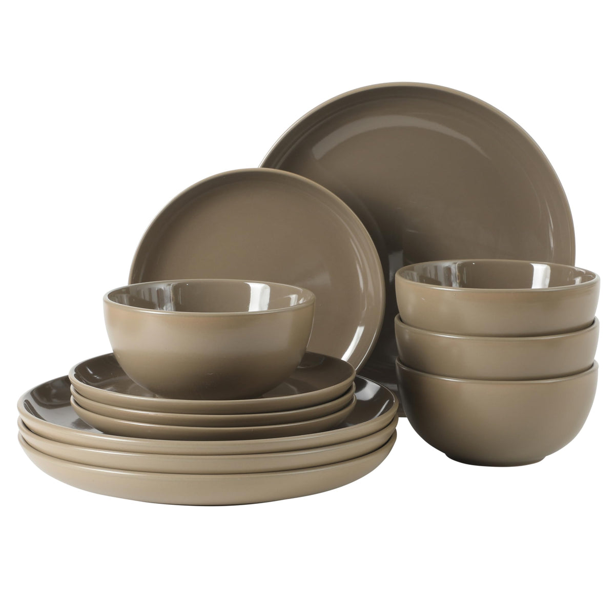 Gibson Home 12-Piece Plates & Bowls Dinnerware Set for 4