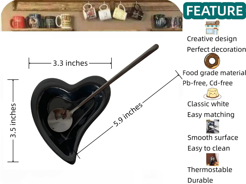 Coffee Spoon & Mini Spoon Rest Set for Coffee Bar