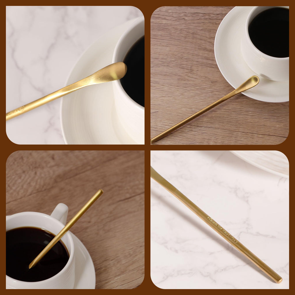 IMEEA Stainless Steel Espresso Stirring Spoons, Set of 4