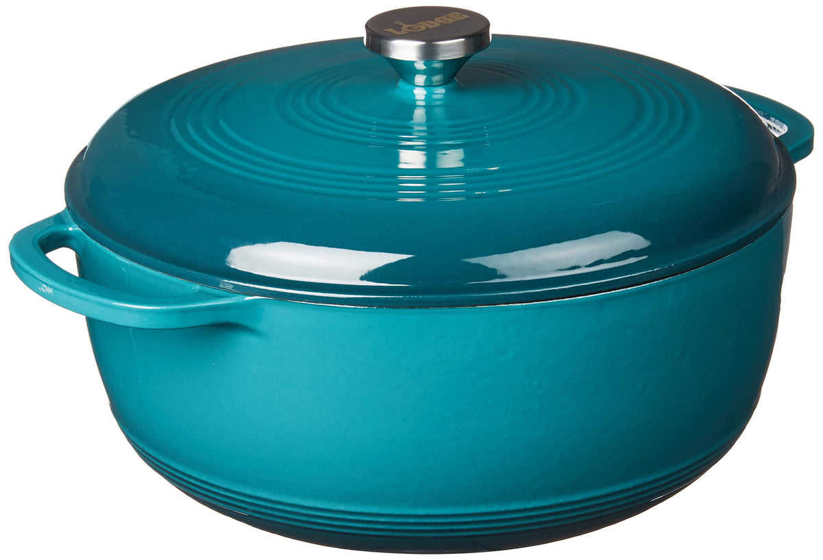 Lodge 7.5-Quart Enameled Cast Iron Dutch Oven with Lid