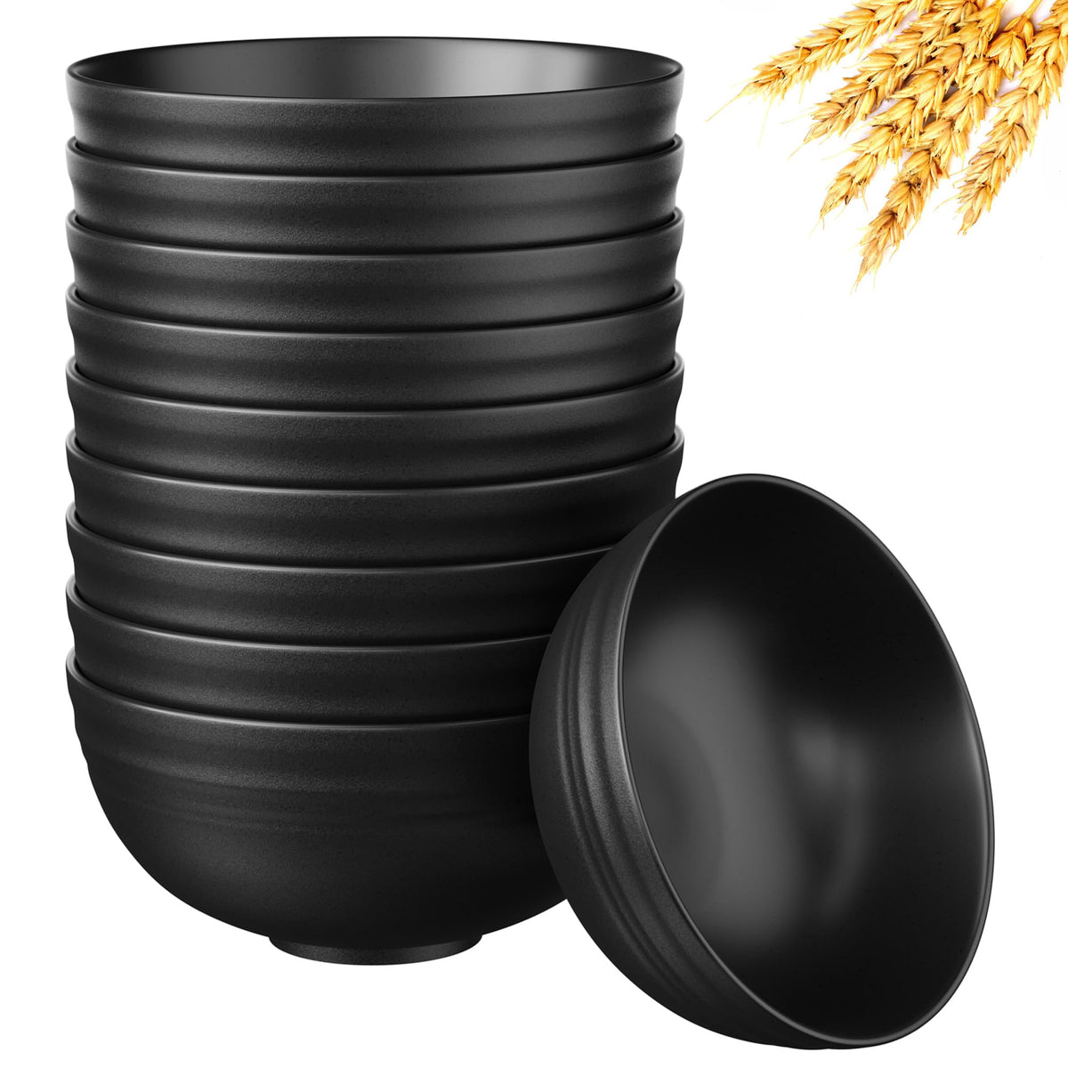 Quatish Unbreakable Wheat Straw Cereal Bowls Set
